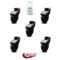 Service Caster 3 Inch Black Hooded Neoprene Rubber Top Plate Casters, 5PK SCC-03S310-NPRB-BK-5 - alternate 1